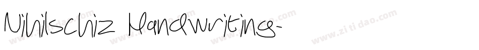 Nihilschiz Handwriting字体转换
